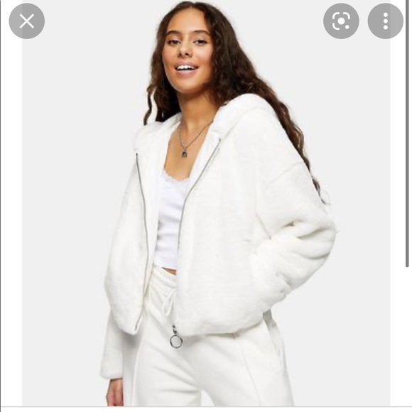 Topshop Jackets & Blazers - NWT Topshop faux fur zip up jacket!!